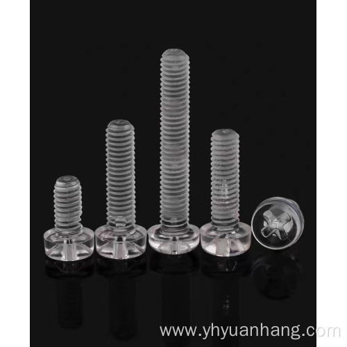 Plastic Round head screw transparent